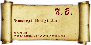 Neményi Brigitta névjegykártya