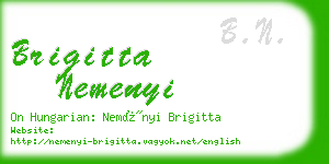brigitta nemenyi business card
